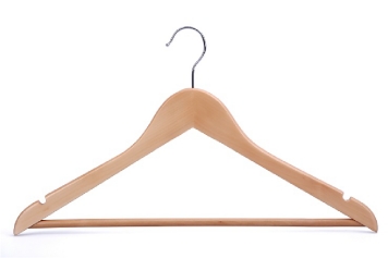 Female Classcial Natural High Quality Hot Sale Anti-slip Wooden Hanger;